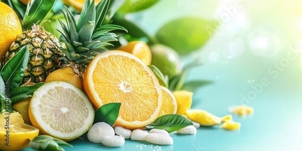 Fototapeta Refreshing Orange Banner