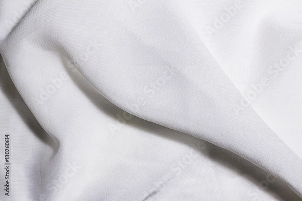 Obraz Wave texture white fabric with shadows, lighter