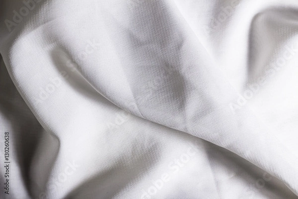 Obraz Wave texture white fabric with shadows, average brightness
