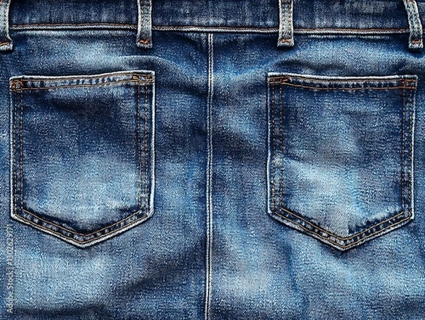 Fototapeta Denim jeans back pockets