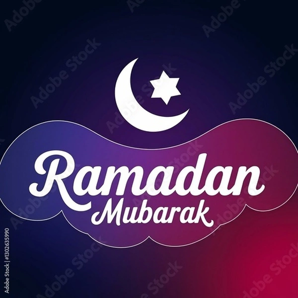 Obraz Ramadan Mubarak Poster Design (AI)