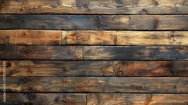Fototapeta Rustic wooden planks create a warm, inviting backdrop for home decor and interior design