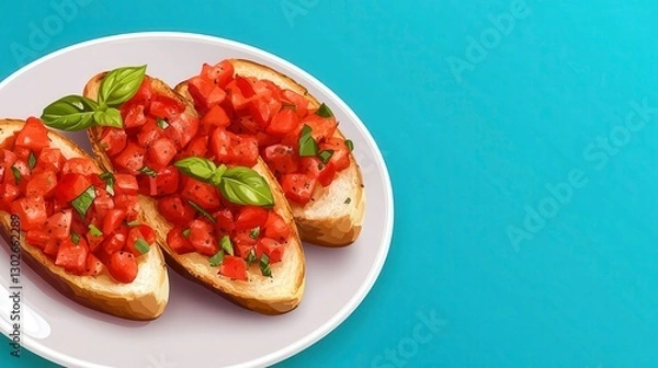 Obraz bruschetta with tomato sauce