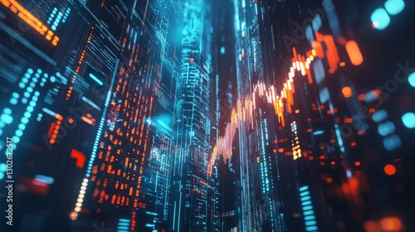 Fototapeta Bitcoin Exchange Traded Fund, or ETF BTC, is a financial concept related to stock market trading and investment.