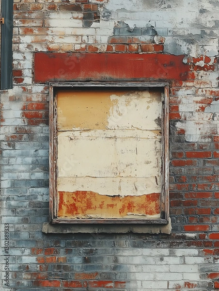 Obraz bill board mockup or  the adverticing board in wall mounted