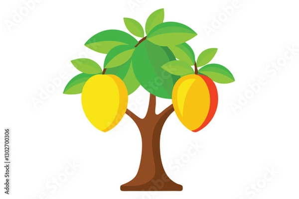 Fototapeta Creative Mango Tree Vector Illustrations for Microstock Sites