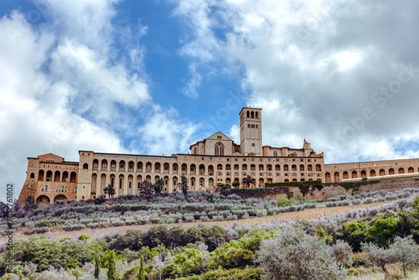 Fototapeta The Monastery of the Sacro Convento in Assisi is the main monastery of the Franciscan order. Together with the Church of San Francesco, it is included in the UNESCO World Heritage List.