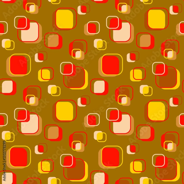 Fototapeta Vector - colorful square seamless pattern, small.