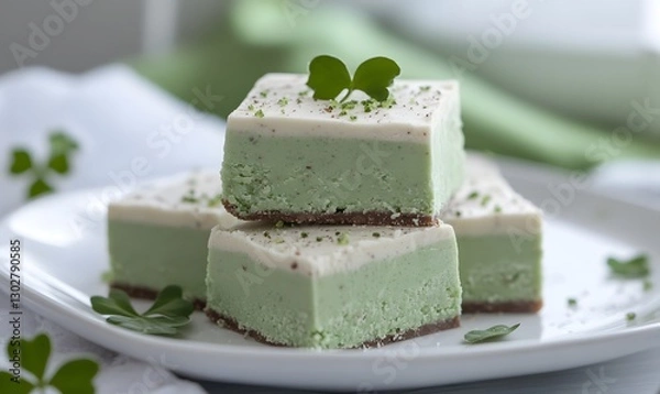 Fototapeta Shamrock Shake Fudge, Generative AI