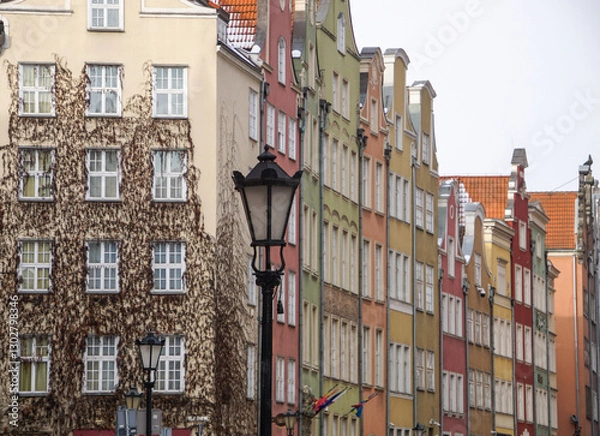 Obraz Winter Gdansk - colourful city with charm and port atmosphere 