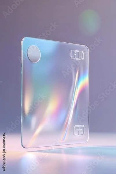 Obraz Glassmorphic Transparent Credit Card Concept