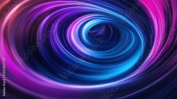 Fototapeta Vibrant swirling abstract pattern of blue and purple hues creating a dynamic visual effect
