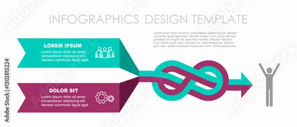 Fototapeta Infographic design template with place for your data. Vector illustration.