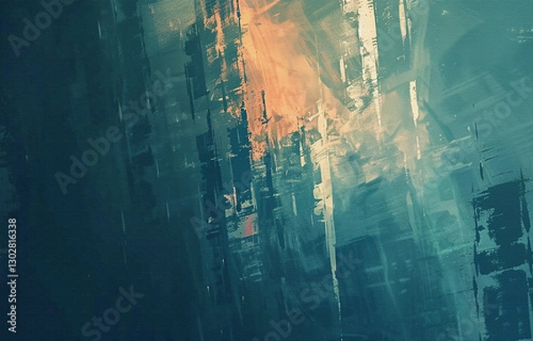 Fototapeta Fashion art background wall, decorative painting combination, golden elements, geometric texture color art painting, abstract watercolor painting