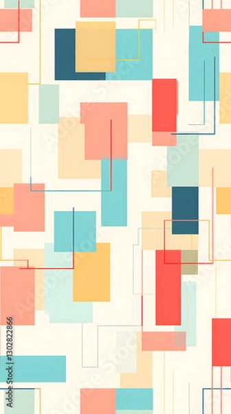 Obraz abstract blocks pattern geometric shapes design poster background