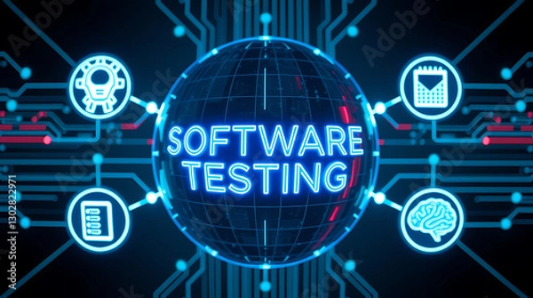 Obraz Software Testing and Quality Assurance in Technology, QA testing, automation testing, manual testing, software development, test automation, software bugs, debugging, unit testing, integration testing