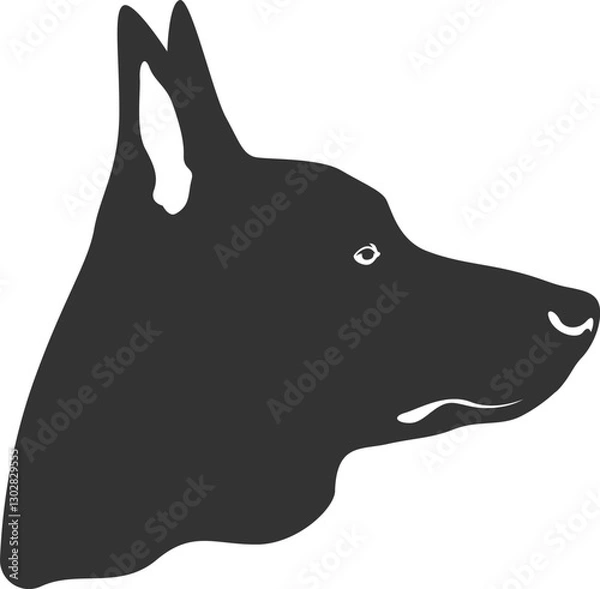 Obraz belgian malinois silhouette logo vector illustration