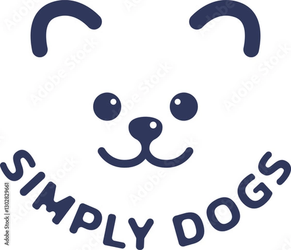 Obraz simple dog lines logo vector illustration