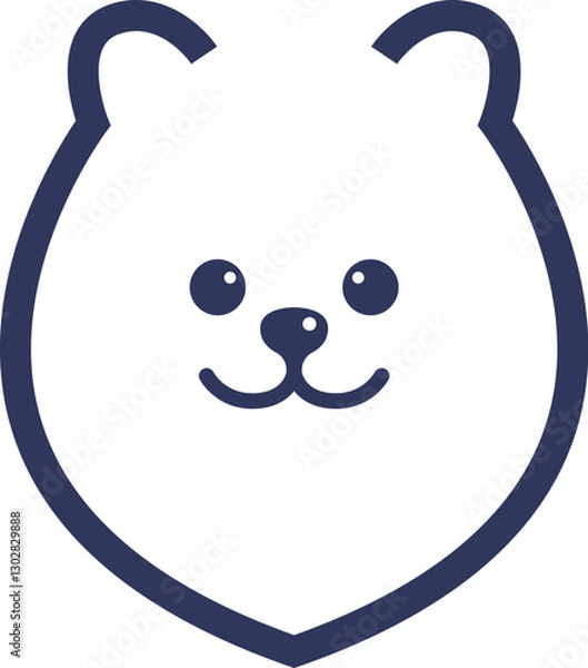 Obraz simple dog lines logo vector illustration