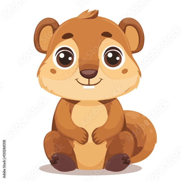 Obraz cute, animal, character, cartoon, vector, illustration, happy, set, graphic, design, baby, funny, zoo, art, background, adorable, collection, isolated, giraffe, children, bear, child, lion, wild, prin