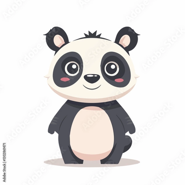Obraz cute, animal, character, cartoon, vector, illustration, happy, set, graphic, design, baby, funny, zoo, art, background, adorable, collection, isolated, giraffe, children, bear, child, lion, wild, prin