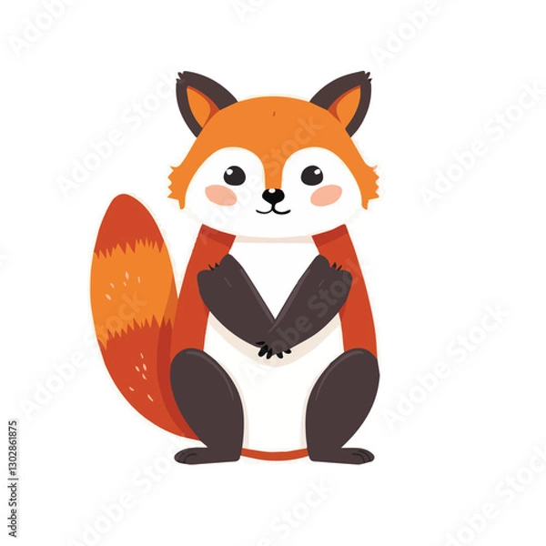 Obraz cute, animal, character, cartoon, vector, illustration, happy, set, graphic, design, baby, funny, zoo, art, background, adorable, collection, isolated, giraffe, children, bear, child, lion, wild, prin