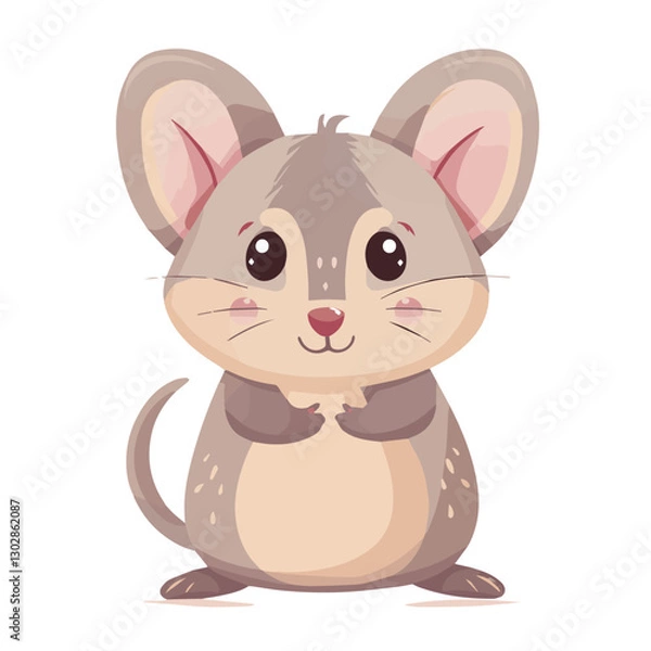 Obraz cute, animal, character, cartoon, vector, illustration, happy, set, graphic, design, baby, funny, zoo, art, background, adorable, collection, isolated, giraffe, children, bear, child, lion, wild, prin