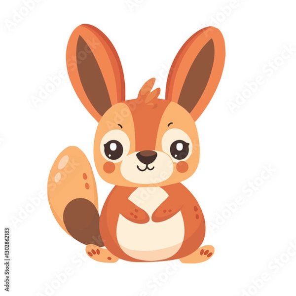 Obraz cute, animal, character, cartoon, vector, illustration, happy, set, graphic, design, baby, funny, zoo, art, background, adorable, collection, isolated, giraffe, children, bear, child, lion, wild, prin