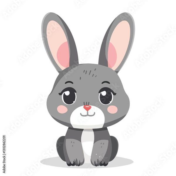 Obraz cute, animal, character, cartoon, vector, illustration, happy, set, graphic, design, baby, funny, zoo, art, background, adorable, collection, isolated, giraffe, children, bear, child, lion, wild, prin