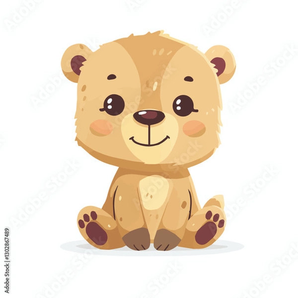 Obraz cute, animal, character, vector, cartoon, illustration, happy, set, design, graphic, funny, baby, zoo, art, adorable, background, collection, giraffe, children, isolated, lion, child, bear, print, wil