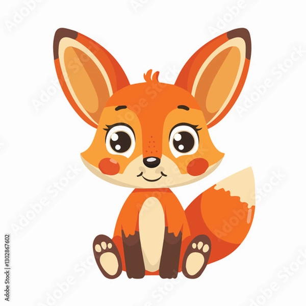 Obraz cute, animal, character, vector, cartoon, illustration, happy, set, design, graphic, funny, baby, zoo, art, adorable, background, collection, giraffe, children, isolated, lion, child, bear, print, wil