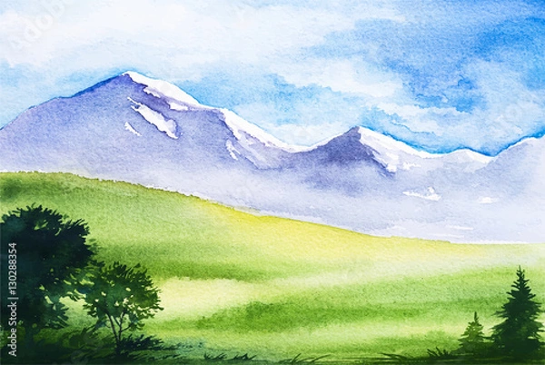 Obraz Watercolor mountains