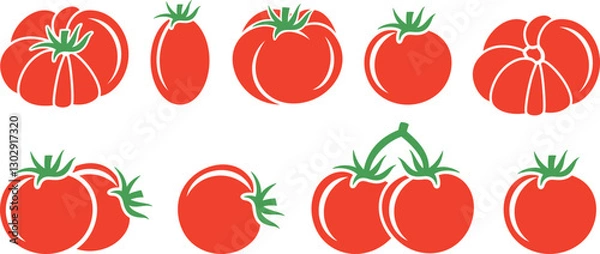 Obraz Tomato logo. Isolated tomato on white background