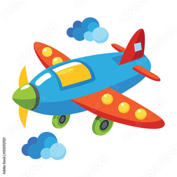 Obraz Aeroplan vector image on white background
