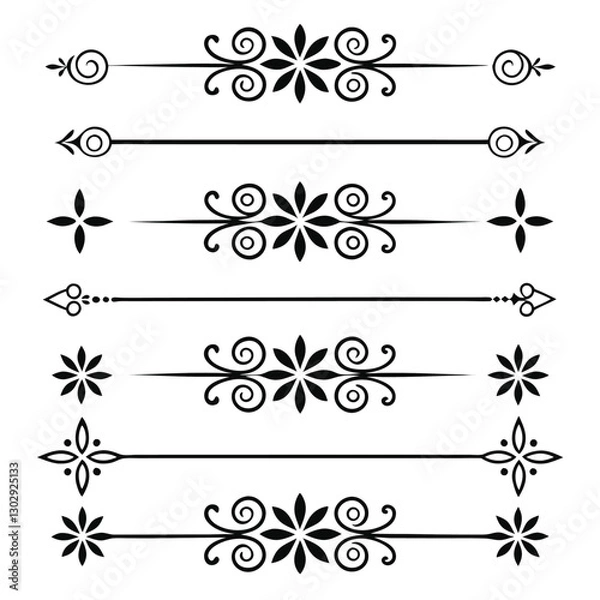 Obraz Luxurious Ornamental Borders and Filigree Elements