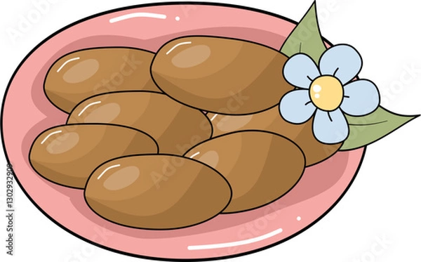 Obraz Kurma dates fruit on plate