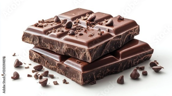 Fototapeta slice of chocolate isolated,cartoon illustration