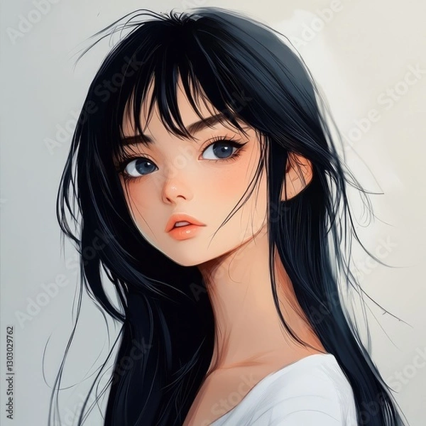 Obraz  cartoon vector girl