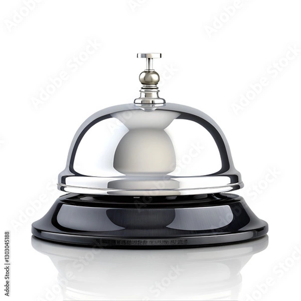 Fototapeta Hotel Service Bell: Reception on trasparent background