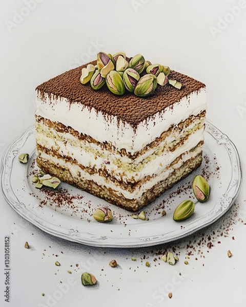 Fototapeta Tiramisu, Generative AI