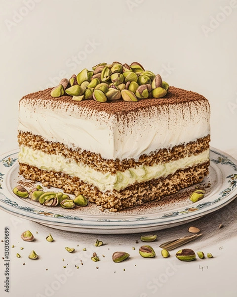Fototapeta Tiramisu, Generative AI