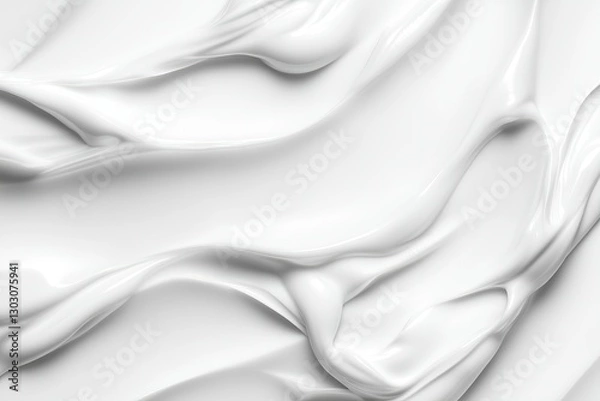 Fototapeta Texture of white cream surface. Abstract background beauty skincare cream, texture cosmetic product, dairy product.