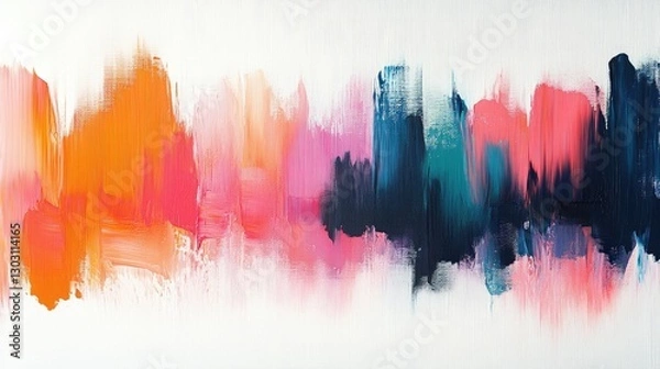 Fototapeta Abstract colorful paint strokes, texture background, art design, website banner