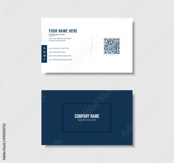 Obraz Business card design template, modern simple professional minimalist visiting card design template