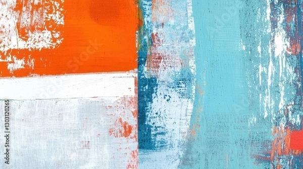 Fototapeta Contemporary Multi-Layered Collage with Vibrant Color Background