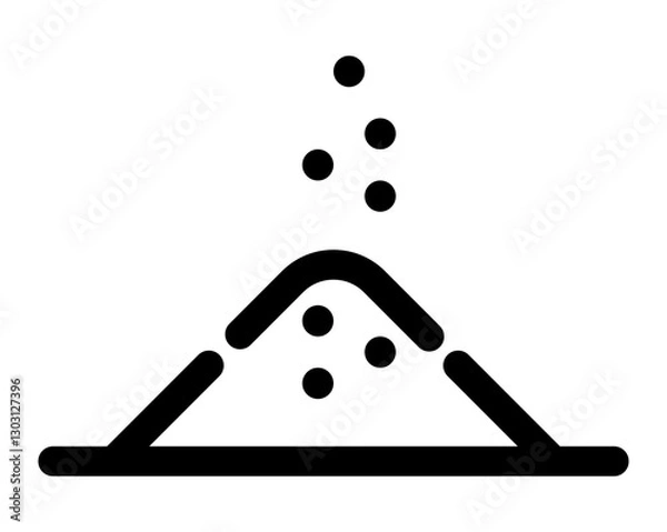 Obraz icon of granulated powder being poured onto a surface symbolizing sugar salt seasoning or powdered ingredients.