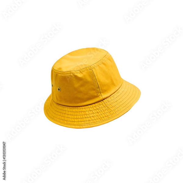 Fototapeta Mustard Yellow Bucket Hat on trasparent background