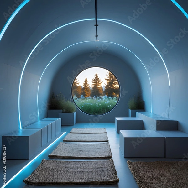 Obraz This ultra-modern architectural marvel blends seamless design with advanced technology, creating a future-ready living space where comfort is invisible yet omnipresent.
