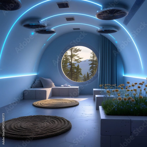 Obraz This ultra-modern architectural marvel blends seamless design with advanced technology, creating a future-ready living space where comfort is invisible yet omnipresent.