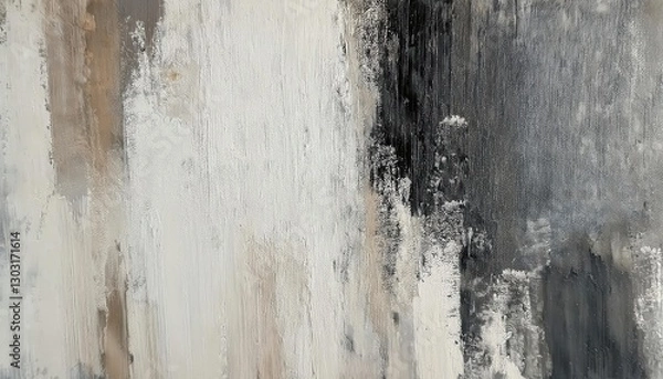 Fototapeta textured abstract painting with neutral tones, rough brushstrokes, and gradient contrast, perfect for modern wall decor

